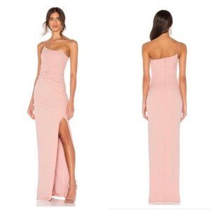 Nookie Lust One Shoulder Gown in Blush